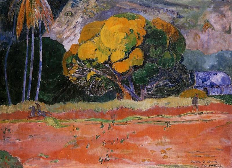 At the Big Mountain - Paul Gauguin Painting
